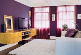 комната в фиолетовом цвете